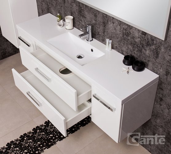 Szafka z umywalką dolomitową 140/39C Clever seria Fokus B