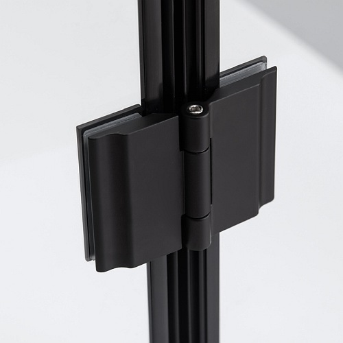 Czarna kabina prysznicowa kwadratowa loft szprosy drzwi składane 90x90 BS08B