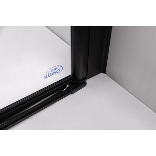 Drzwi prysznicowe łamane do wnęki 130 cm czarny profil SH01F