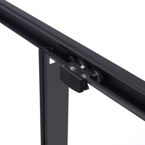 Czarna prostokątna kabina prysznicowa Super Slim Nova 120x80 drzwi rozsuwane