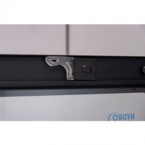 Czarna kabina prysznicowa półokrągła 80x80 drzwi rozsuwane BS01A