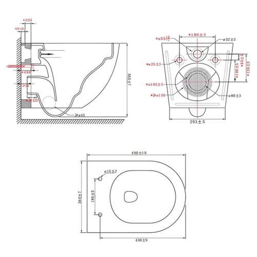 Zestaw podtynkowy stelaż GEBERIT DUOFIX + miska PURO-WH-03 + przycisk DELTA 50 czarny mat