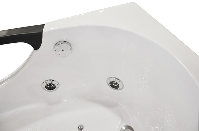 Przyścienna wanna hydromasażowa 180x88 cm MO-1002 Turbo