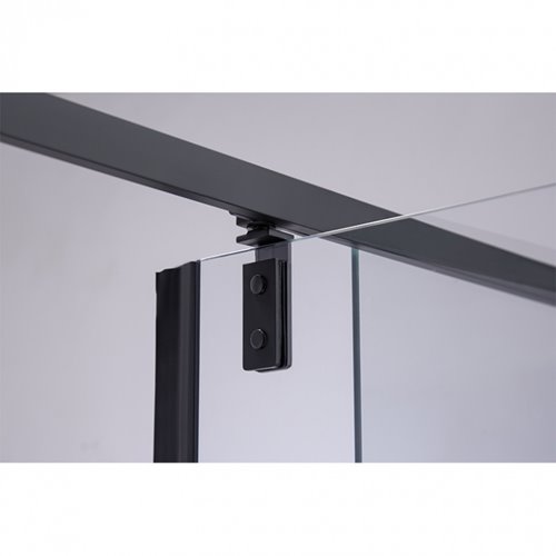 Czarne drzwi prysznicowe uchylne do wnęki 90 cm SH08B