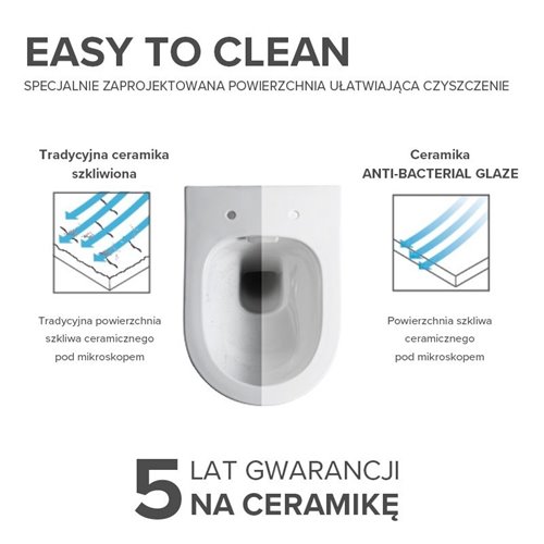 Zestaw podtynkowy stelaż CERSANIT MITO 40 MECH + miska RAIN-MTB-GL-RIM-03 + przycisk ENTER II czarny mat