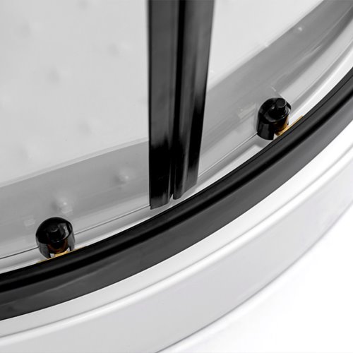 Kabina prysznicowa półokrągła zabudowana jasny środek 90x90 Clara