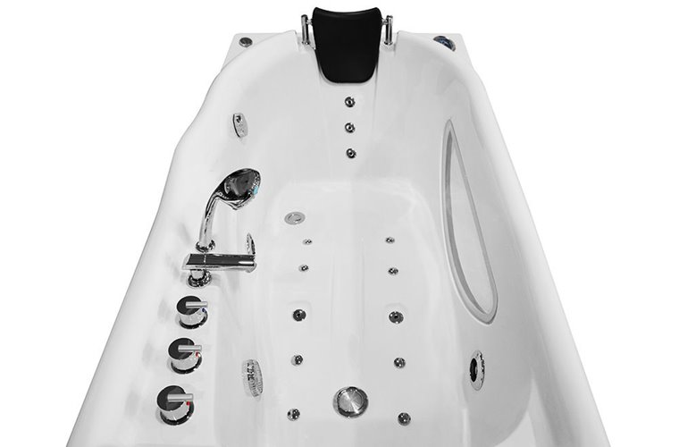 Wanna z hydromasażem Spa przyścienna 170x87 cm MO-1634HC