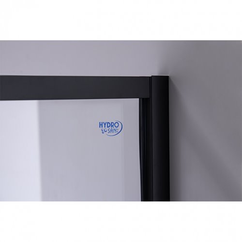 Czarne drzwi prysznicowe uchylne do wnęki 110 cm SH08D