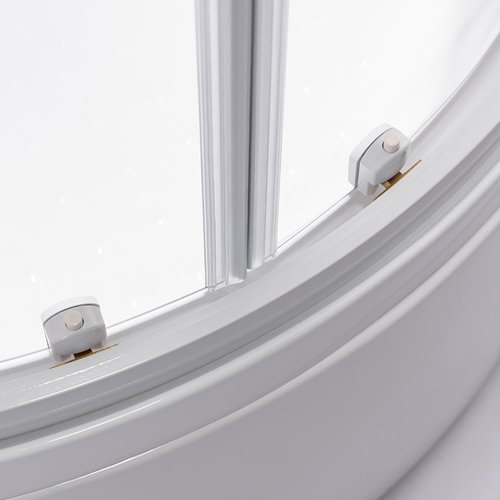 Kabina prysznicowa na głębokim brodziku biały profil 90x90 Maja Hydrosan