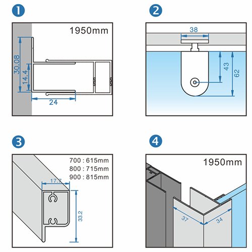 Biała kabina prysznicowa 90x80 prostokątna drzwi pełne uchylne KZ05A