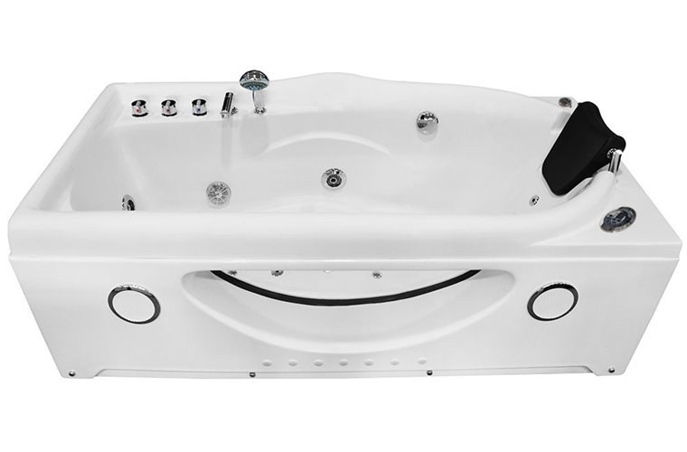 Wanna z hydromasażem Spa przyścienna Turbo 170x87 cm MO-1634