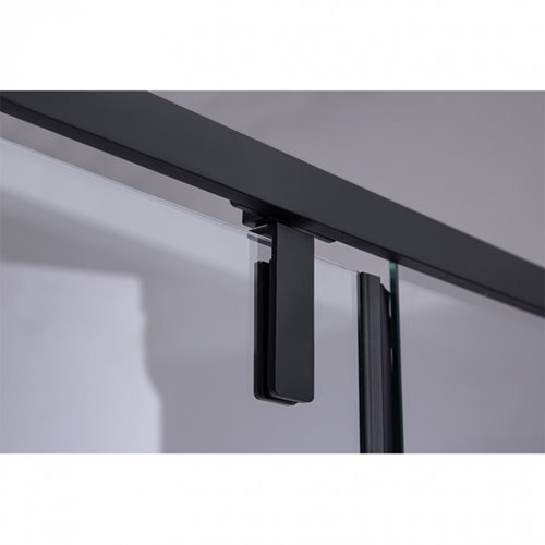 Czarne drzwi prysznicowe uchylne do wnęki 120 cm SH08E