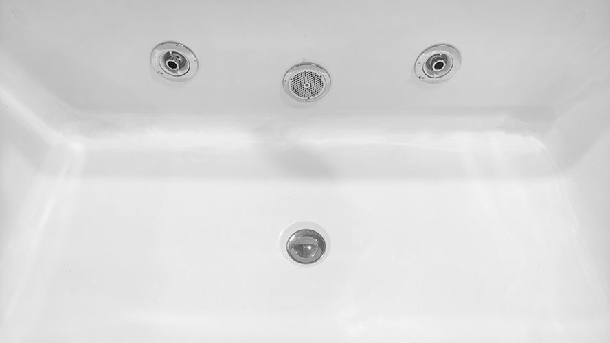 Wanna wolnostojąca z hydromasażem prostokątna konglomerat 170x80 cm MO-1801B