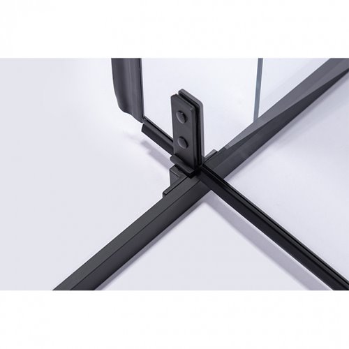 Czarne drzwi prysznicowe uchylne do wnęki 120 cm SH08E