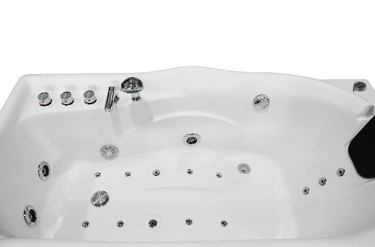 Wanna z hydromasażem Spa przyścienna 170x87 cm MO-1634HC