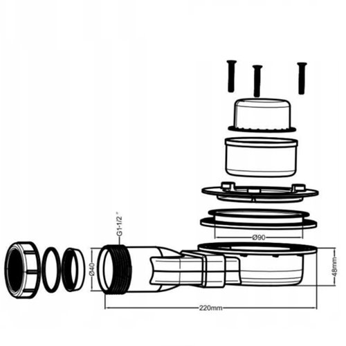 Biały brodzik prysznicowy prostokątny o strukturze kamienia 120x70 cm Riko Hydrosan