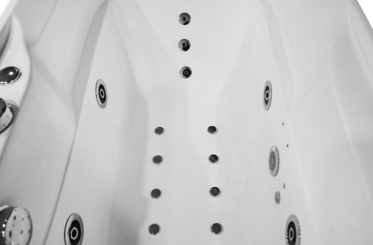 Wanna z hydromasażem i parawanem 160x78 cm MO-0062-160 Lewa