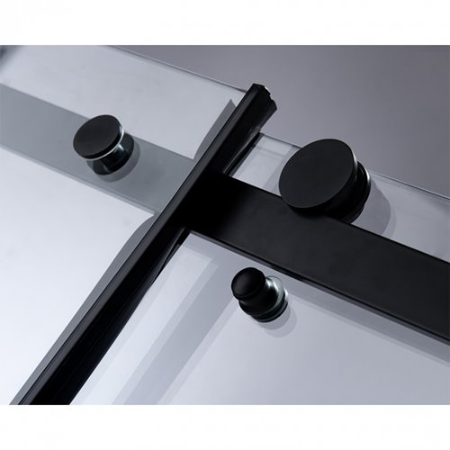 Czarne drzwi prysznicowe do wnęki 115-120 cm rozsuwane SH03DB szkło 8 mm