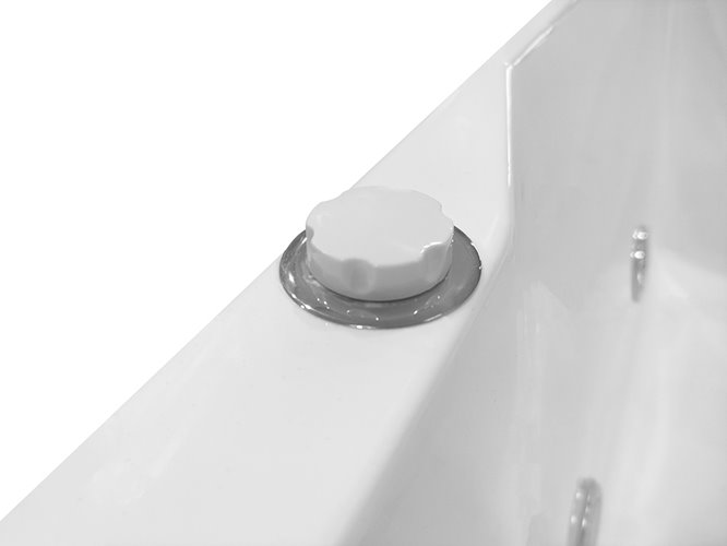 Przyścienna wanna z hydromasażem prostokątna konglomerat 150x75 cm MO-1803A