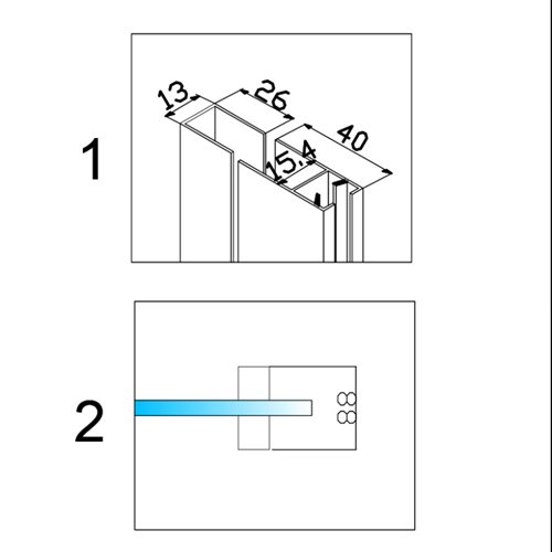 Złote drzwi prysznicowe do wnęki 105-110 cm rozsuwane SH03CG szkło 8 mm
