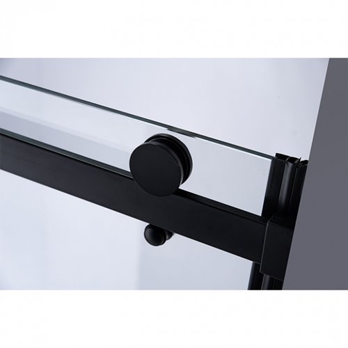 Czarne drzwi prysznicowe do wnęki 115-120 cm rozsuwane SH03DB szkło 8 mm