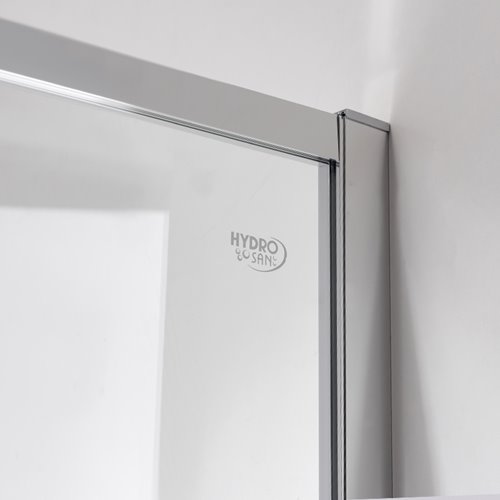 Chromowana prostokątna kabina prysznicowa Super Slim Nova 100x80 drzwi rozsuwane
