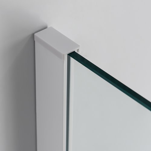 Biała kabina prysznicowa szkło 8 mm prostokątna 120x80 KZ203C