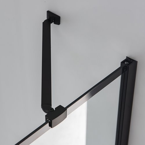 Czarna prostokątna kabina prysznicowa 100x90 drzwi uchylne BS03A