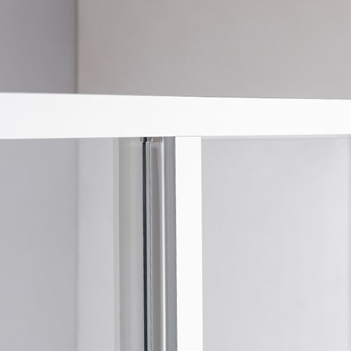 Chromowana prostokątna kabina prysznicowa Kira 120x80 drzwi rozsuwane do wewnątrz