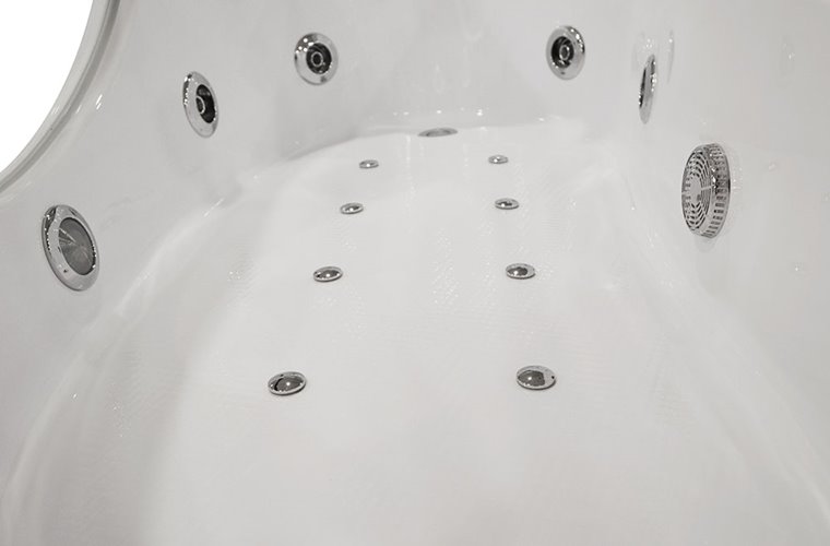 Przyścienna wanna hydromasażowa 180x88 cm MO-1002 Turbo