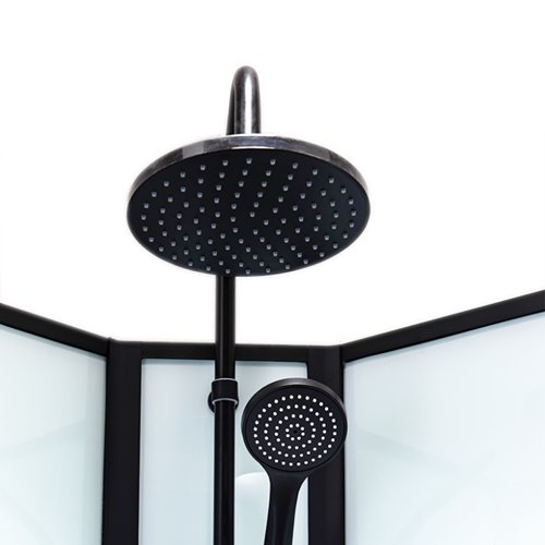 Kabina prysznicowa półokrągła zabudowana na wysokim brodziku 90x90 Nina