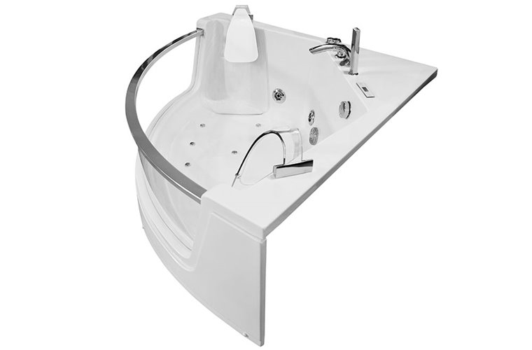 Wanna z hydromasażem przeszklona narożna 141x141 cm MO-0053