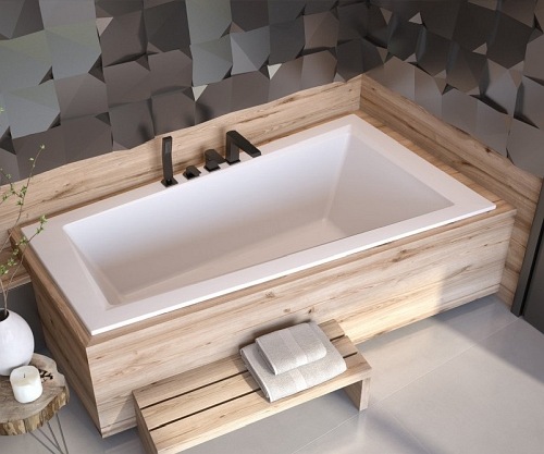 Wanna do zabudowy asymetryczna Intima Slim Besco prawa 160x90 cm