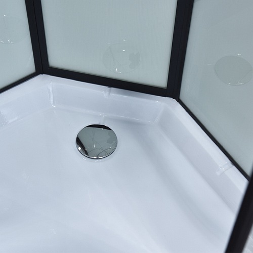 Kabina prysznicowa niski brodzik hydromasaż biały środek 90x90 WSH-311B