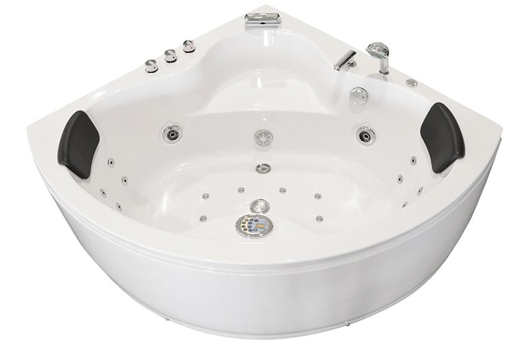 Wanna z hydromasażem narożna Turbo+ 135x135 cm MO-1636T+