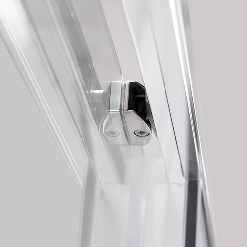 Chromowana prostokątna kabina prysznicowa Super Slim Nova 100x80 drzwi rozsuwane