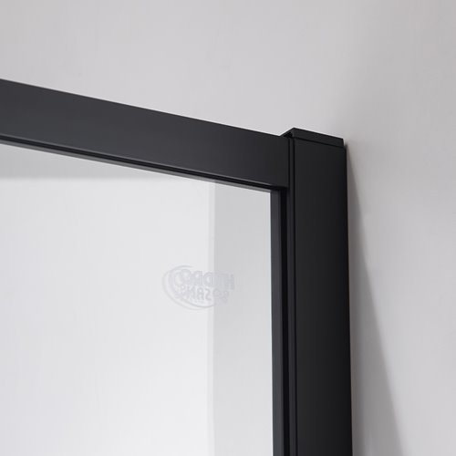 Czarna prostokątna kabina prysznicowa Super Slim Nova 100x80 drzwi rozsuwane