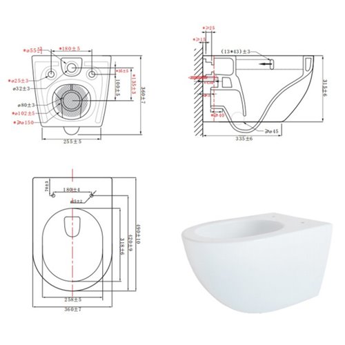 Zestaw podtynkowy stelaż GEBERIT DUOFIX + miska NERO-WH-02 + przycisk DELTA 20 chrom