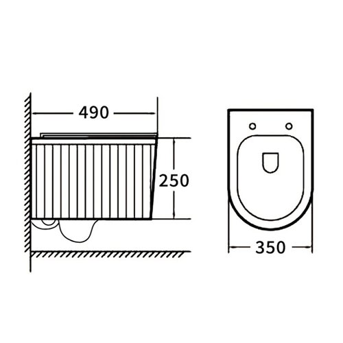 Zestaw podtynkowy stelaż GEBERIT DUOFIX + miska LUMA-BL-RIM-03 + przycisk DELTA 20 chrom