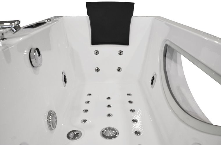 Wanna z hydromasażem przyścienna Turbo+ 180x91 cm MO-1007