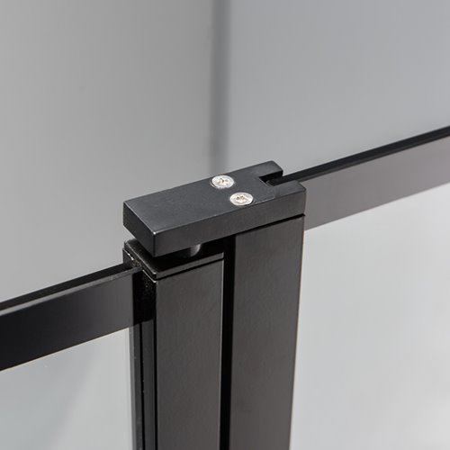 Czarna prostokątna kabina prysznicowa 120x80 drzwi uchylne BS02C