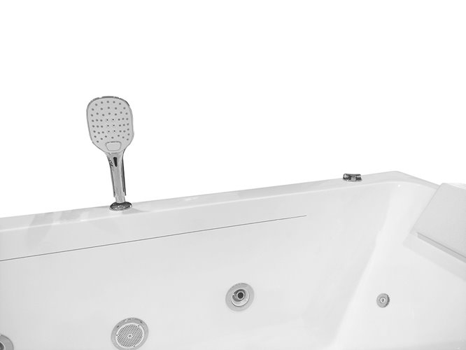 Przyścienna wanna z hydromasażem prostokątna konglomerat 170x80 cm MO-1803B