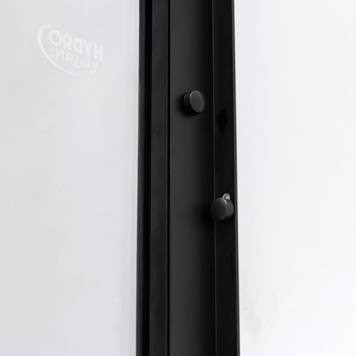 Czarna kabina prysznicowa kwadratowa Super Slim Nova 90x90 drzwi rozsuwane