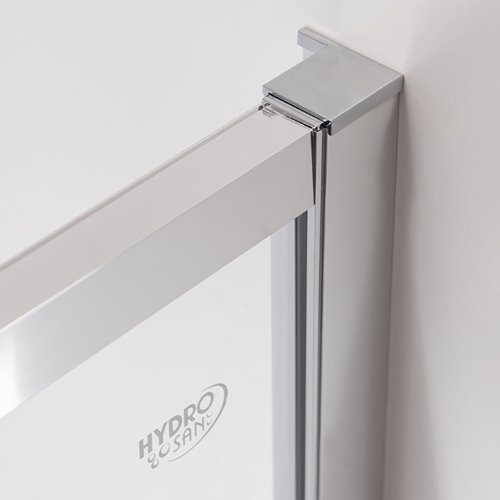 Chromowana prostokątna kabina prysznicowa Super Slim Nova 120x80 drzwi rozsuwane