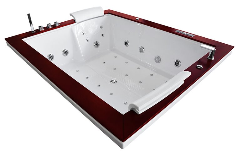 Wanna z hydromasażem do zabudowy prostokątna 180x150 cm MO-1666HC