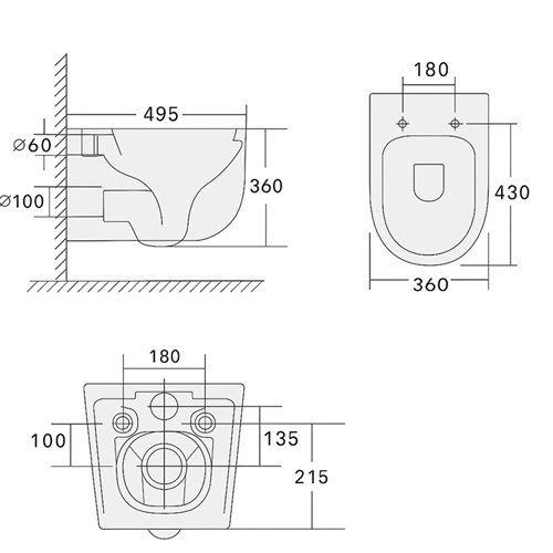 Zestaw podtynkowy stelaż GEBERIT DUOFIX + miska LAKE-WH-TR-01 + przycisk DELTA 50 czarny mat