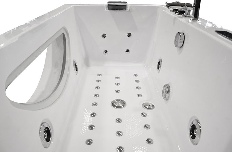 Wanna z hydromasażem przyścienna Turbo+ 180x91 cm MO-1007