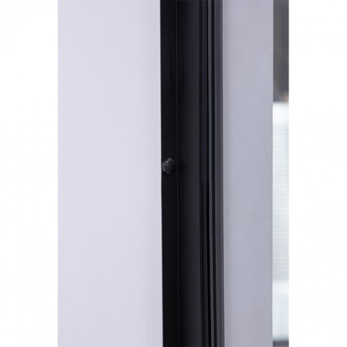 Czarne drzwi prysznicowe uchylne do wnęki 90 cm SH08B