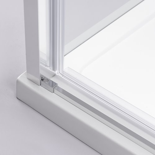 Chromowana prostokątna kabina prysznicowa Super Slim Nova 100x80 drzwi rozsuwane