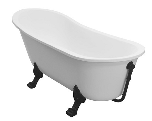 Olaya Besco wanna wolnostojąca retro 160 cm wykończenie czarny mat